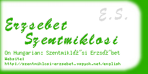 erzsebet szentmiklosi business card